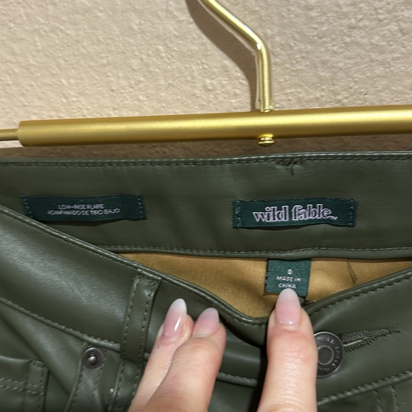 WILD FABLE Low-Rise Flare Vegan Leather Pants, Size 0, NWT - Picture 3 of 6